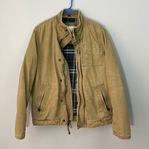 American Eagle - Men’s Distressed Brown Lined Coat